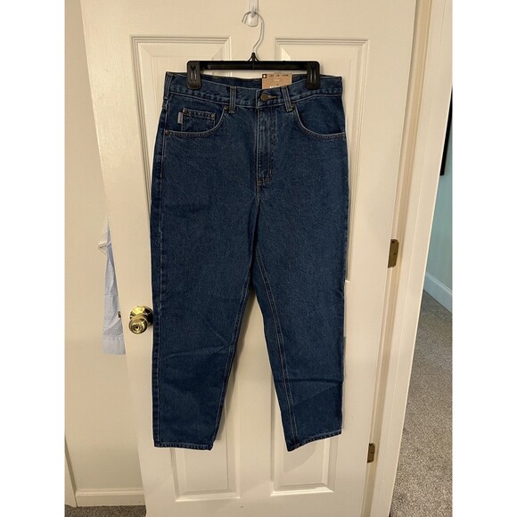 NWT Carhartt Mens 34x30 Relaxed Fit Tapered Leg Jeans Blue B17-DST New - Picture 5 of 8